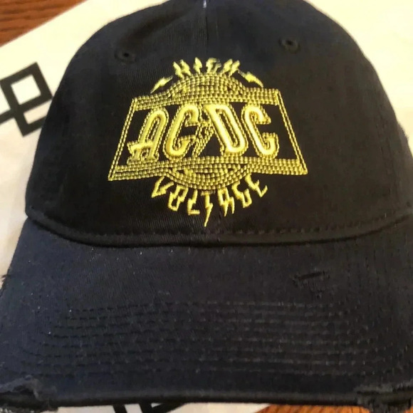AC/DC High Voltage Distressed Hat Retro - Picture 6 of 6